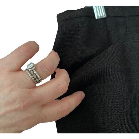 NWT Vintage Deadstock Talbot Irish Linen Straight Leg Trousers Womens Sz 12 P - Picture 3 of 10